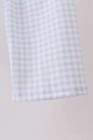 Magnolia Cotton Blue Gingham Boy Pants Set
