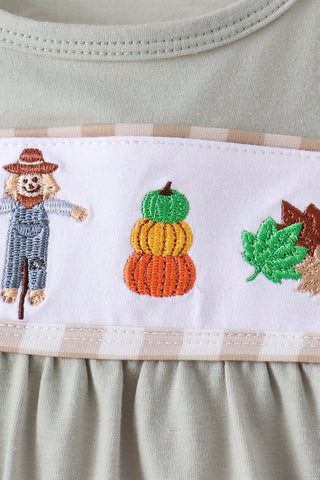 Hay There, Pumpkin Embroidered Girl Bloomer Set