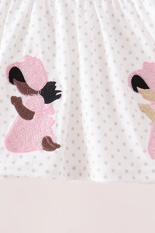 Tiny Hands, Big Prayers Embroidered Ruffle Bloomer Set