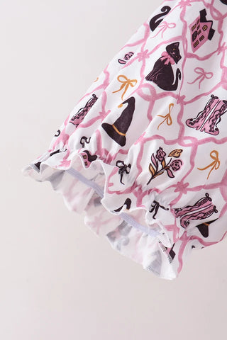 Purrs & Pink Bows Smocked Women’s Dress