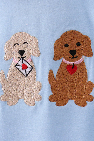 Puppy Love Gingham Ruffle Girl Pants Set