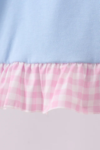 Puppy Love Gingham Ruffle Girl Pants Set