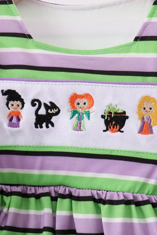 Spells & Stripes Embroidered Ruffle Bloomer Set