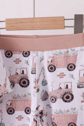 Country Harvest Tractor Bamboo Boy Pajama Set