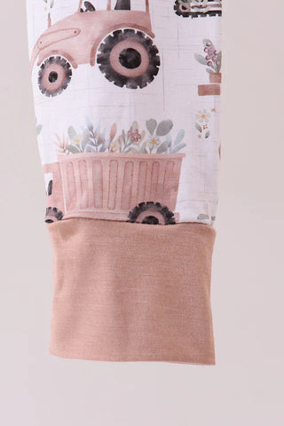 Country Harvest Tractor Bamboo Boy Pajama Set