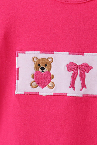 Teddy Love Pink Ruffle Pants Set