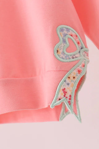 Blooms in a Bow Applique Girl Top