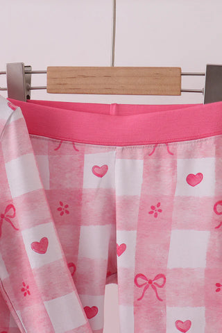 Cuddle Hearts Checkered Bamboo PJ Set