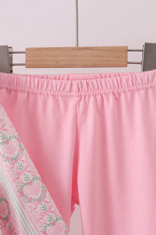 Valentine Blossom Bow Girl Pants Set