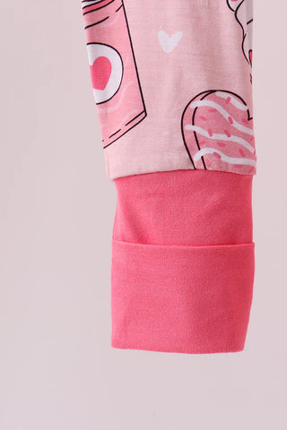 Love Latte Ruffle Zip Bamboo Romper