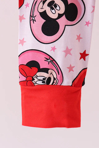 Sweet Character Hearts Bamboo Long Sleeve Pajama Set