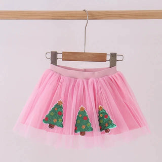 Christmas Tree Twirl Sequin Skort