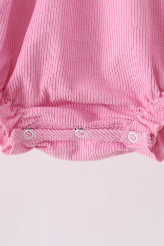 Sterling Pink Corduroy Lace Smocked Bubble