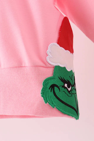 Merry Grinchmas Embroidered Mom & Me Sweatshirt