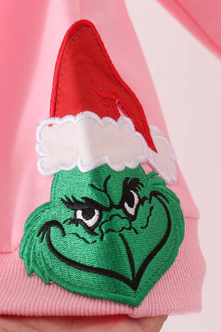Merry Grinchmas Embroidered Mom & Me Sweatshirt