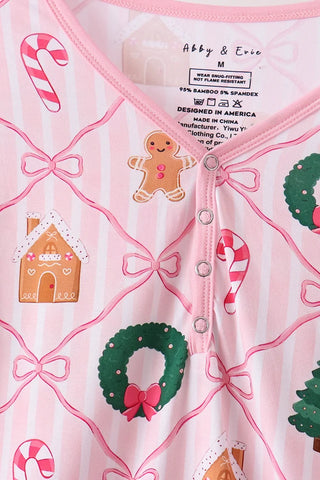 Pinkmas Pajama Party Bamboo Mom & Me Pajama Set
