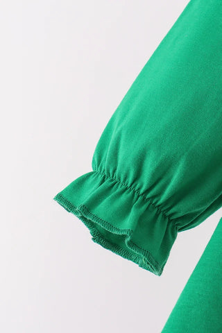 Jolly Old Soul Embroidered Ruffle Bloomer Set