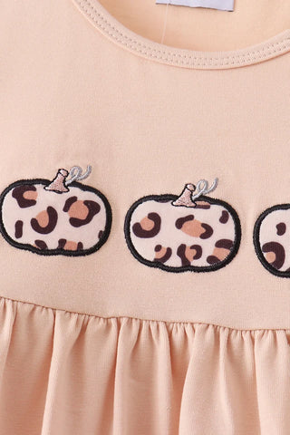 Wild Pumpkin Wishes Applique Girl Pants Set