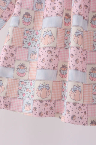 Pumpkin Petal Patchwork Ruffle Pants Set