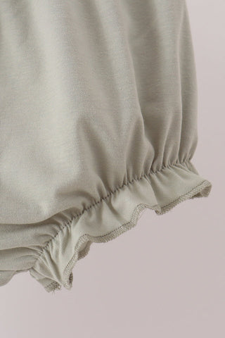 Pumpkin Trellis Embroidered Bow Ruffle Bloomer Set