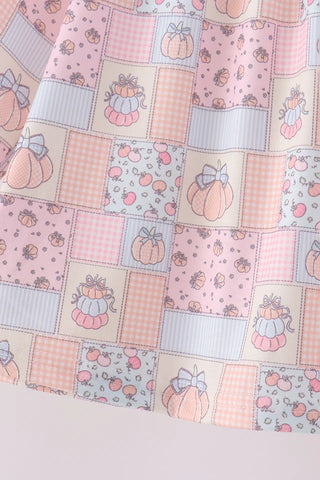 Pumpkin Petal Patchwork Ruffle Bloomer Set
