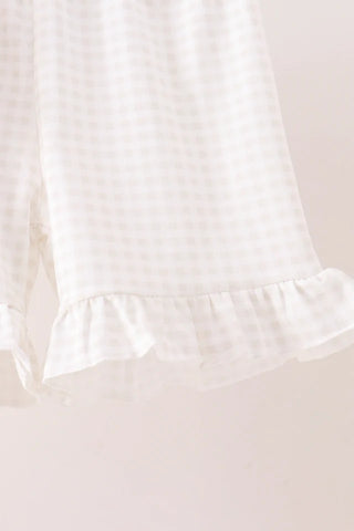 Pumpkin Vine Keepsake Smocked Ruffle Shorts Set