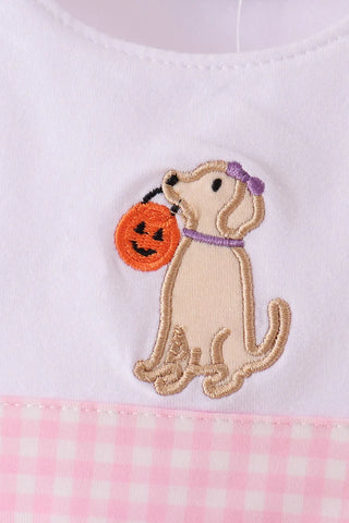 Paws & Pumpkins Pink Gingham Girl Bubble