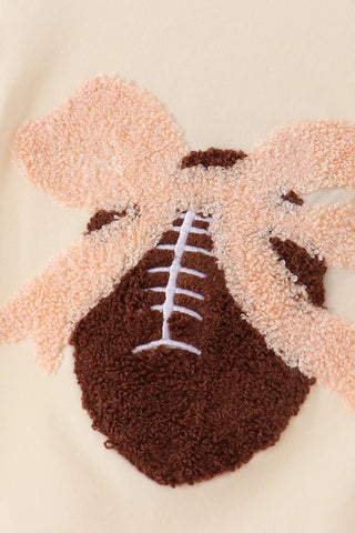 Bow-Tied Kickoff French Knot Football Girl Bubble