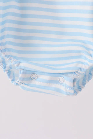 Touchdown Cutie Blue Football Applique Boy Bubble