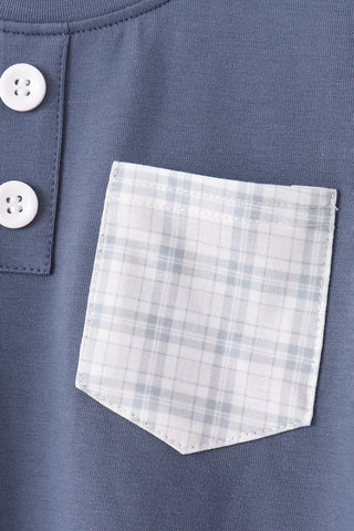 Winston Teal Plaid Boy Pants Set