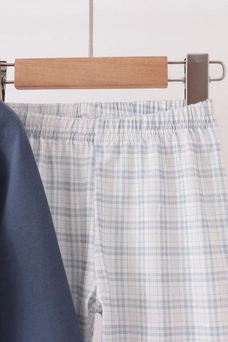 Winston Teal Plaid Boy Pants Set