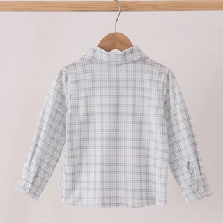 Winston Teal Plaid Button Down Boy Shirt
