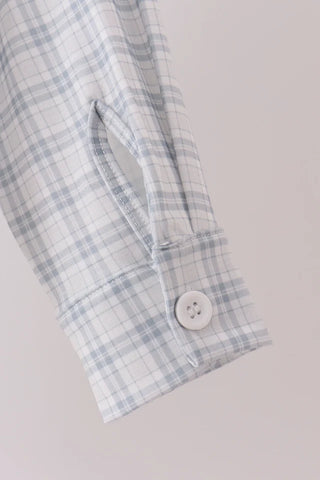 Winston Teal Plaid Button Down Boy Shirt