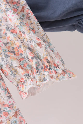 Winslet Floral Smocked Lace Girl Bloomer Set