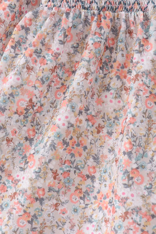 Winslet Floral Smocked Lace Girl Bloomer Set