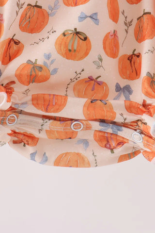 Pumpkin Bow Ruffle Bubble