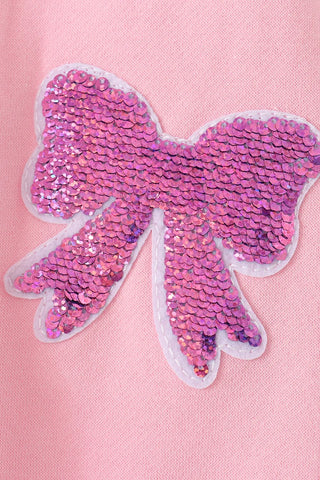 Bow Much Sparkle Pink Sequin Mom & Me Sweatshirt