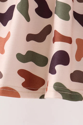 Incognito In The Patch Pumpkin Camo Shorts Set