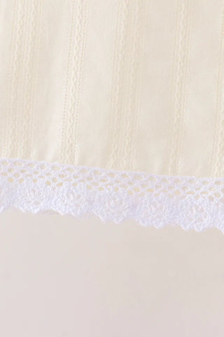 Rachel Beige Jacquard Lace Bloomer Set