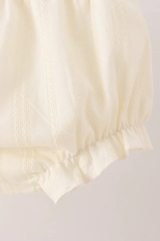 Rachel Beige Jacquard Lace Bloomer Set