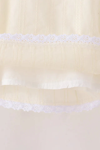 Rachel Beige Jacquard Lace Bloomer Set