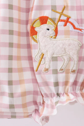 Precious Lamb of God Plaid Girl Bubble