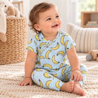 Banana Split Convertible Bamboo Zipper Romper for Baby