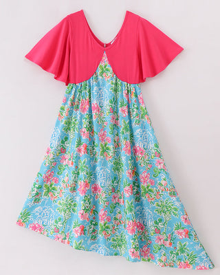 Pink Lilly Floral Mouse Character Women’s Dress