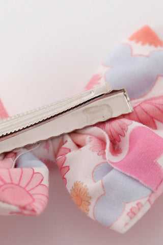 Blush Mouse Floral 2pc Hair Bow Set