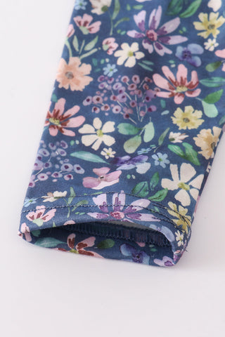 Floral-patterned fabric on a white background