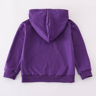 Purple hoodie on a white background