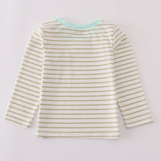 Striped long-sleeve shirt on a light gray background