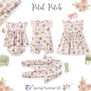 Petal Patch Bamboo Baby Girl Romper