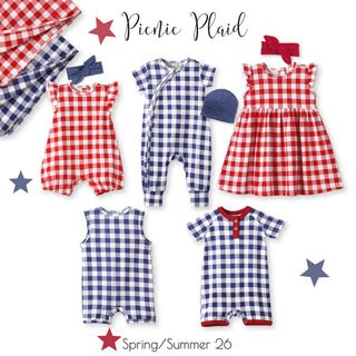 Picnic Plaid Bamboo Stroller Blanket
